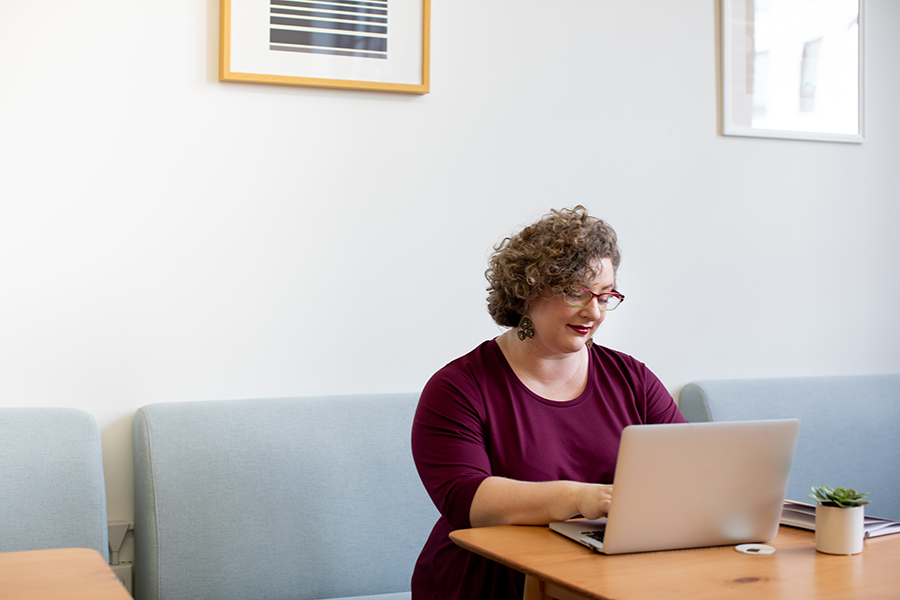 woman on laptop